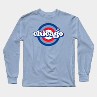 Vintage Chicago Sunset Seal // Retro City Emblem for Chicago, Illinois Long Sleeve T-Shirt